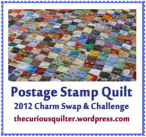 The Curious Quilter hosts the Postage Stamp Quilt 2012 Charm Swap & Challenge