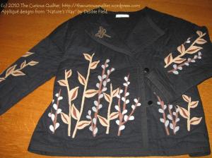 Fusible applique_tutorial and giveaway_pussy willow jacket